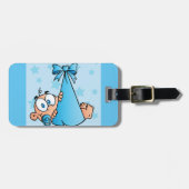 かわいい男の赤ちゃんおしゃぶり ラゲッジタグ (正面横)