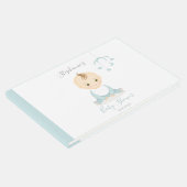かわいい男の赤ちゃんと彼の携帯ベビーシャワー ゲストブック (コーナー)
