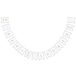 かわいい男の赤ちゃんと彼の携帯ベビーシャワー バンティングフラッグ