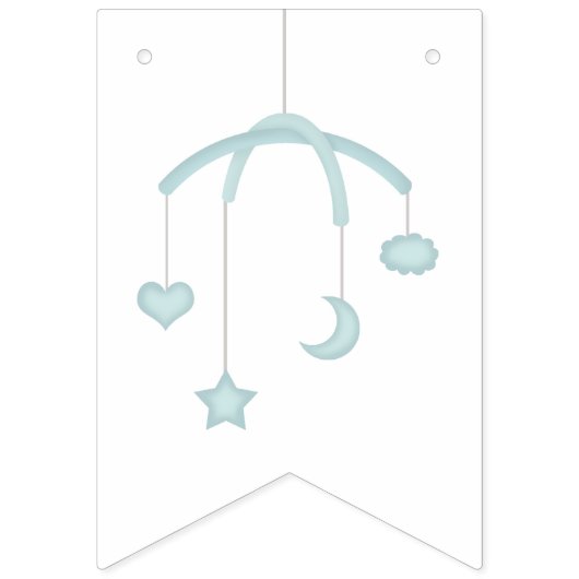 かわいい男の赤ちゃんと彼の携帯ベビーシャワー バンティングフラッグ (第2の旗)