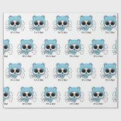 かわいい男の赤ちゃんのスカル ラッピングペーパー (フラット)