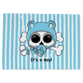 かわいい男の赤ちゃんのスカル ラージペーパーバッグ (裏面)