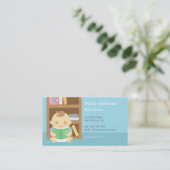 かわいい男の赤ちゃんのベビーシッターをする名刺 名刺 (スタンド正面)