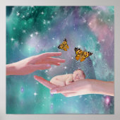 かわいい男の赤ちゃんの手ファンタジー ポスター (正面)