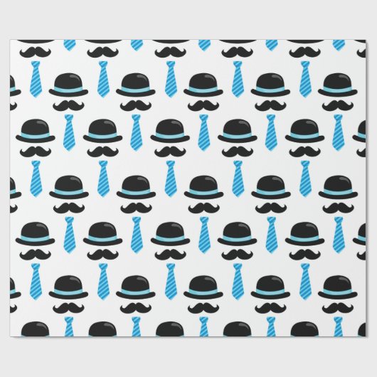 かわいい男の赤ちゃんの青い髭のLilの小さい人 ラッピングペーパー (フラット)