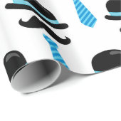 かわいい男の赤ちゃんの青い髭のLilの小さい人 ラッピングペーパー (ロールコーナー)