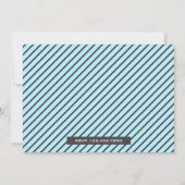 かわいい男の赤ちゃんのClotheslineのベビーシャワーの招待状 招待状 (裏面)