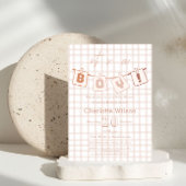 かわいい男の赤ちゃんシャワーブラウンジンガムノートリ 招待状