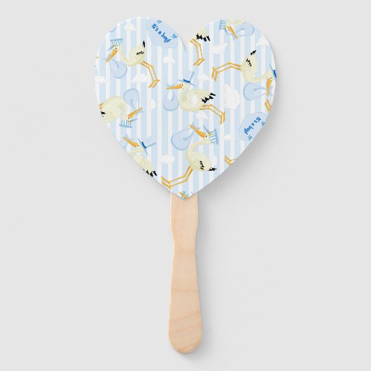 かわいい男の赤ちゃんシャワーブルー ハンドファン (裏面)