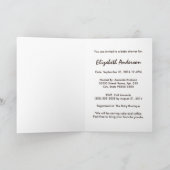 かわいい男の赤ちゃんジャングルおむつケーキ赤ちゃんシャワー 招待状 (内部)