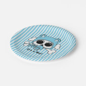 かわいい男の赤ちゃんスカル ペーパープレート (アングル)