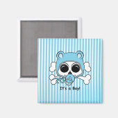 かわいい男の赤ちゃんスカル マグネット (正面/裏面)