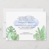 かわいい男の赤ちゃんスロスバーチャルベビースシャワー 招待状 (裏面)