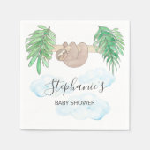 かわいい男の赤ちゃんスロスベビーシャワー スタンダードカクテルナプキン (正面)