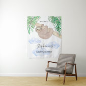 かわいい男の赤ちゃんスロスベビーシャワー タペストリー (インサイチュ)