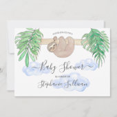 かわいい男の赤ちゃんスロスベビーシャワー 招待状 (正面)