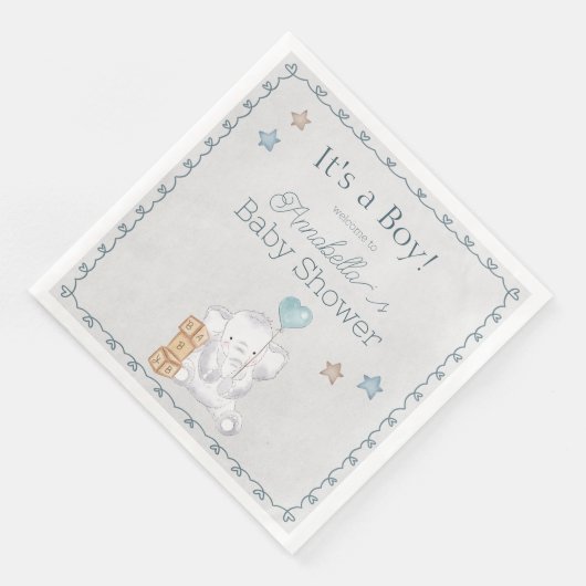 かわいい男の赤ちゃんゾウとバルーンウォーター色 (コーナー)