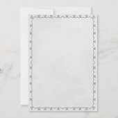 かわいい男の赤ちゃんゾウとバルーンウォーター色 招待状 (裏面)