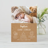 かわいい男の赤ちゃんバウティゾインビタシオンバプテモダンィズム 招待状 (スタンド正面)