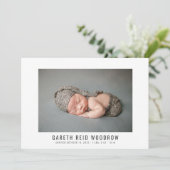 かわいい男の赤ちゃんフォトコラージュ誕生のお知らせ (スタンド正面)