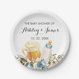 かわいい男の赤ちゃんブルーイング青い応援ベビーシャワー ペーパープレート