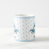 かわいい男の赤ちゃんブルーゾウ赤ちゃんシャワー コーヒーマグカップ (中央)