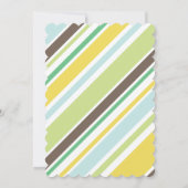 かわいい男の赤ちゃんブループラムベビーシャワー招待状 招待状 (裏面)