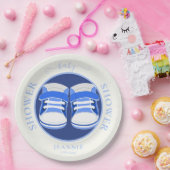 かわいい男の赤ちゃんブーティーベイビーシャワー ペーパープレート (パーティー)