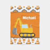 かわいい男の赤ちゃん建築の名前の追加 フリースブランケット (正面)