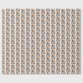 かわいい男の赤ちゃん歓迎ベビー ラッピングペーパー (フラット)