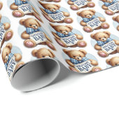 かわいい男の赤ちゃん歓迎ベビー ラッピングペーパー (ロールコーナー)