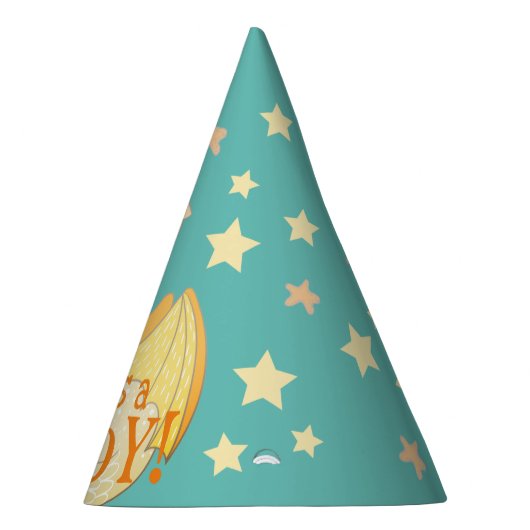 かわいい男の赤ちゃん誕生日ドラゴンカスタマイズ パーティーハット (右)