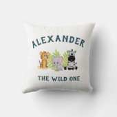 かわいい男の赤ちゃん1歳の誕生日装飾用クッション クッション (裏面)