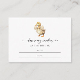 かわいい男女兼用アヒルのキャンディーズ赤ちゃんシャワー エンクロージャーカード