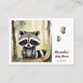 かわいい男女兼用アライグマベビー エンクロージャーカード (裏面)
