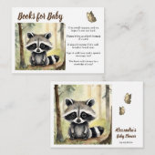 かわいい男女兼用アライグマベビー エンクロージャーカード (正面/裏面)
