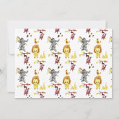 かわいい男女兼用サファリ エレファント ベビーシャワー 招待状 (裏面)