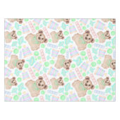 かわいい男女兼用テディベアベビー テーブルクロス (正面(横))