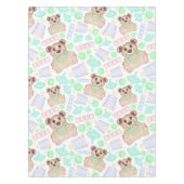 かわいい男女兼用テディベアベビー テーブルクロス (正面)