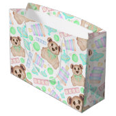 かわいい男女兼用テディベアベビー ラージペーパーバッグ (裏面アングル)