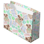 かわいい男女兼用テディベアベビー ラージペーパーバッグ (正面アングル)