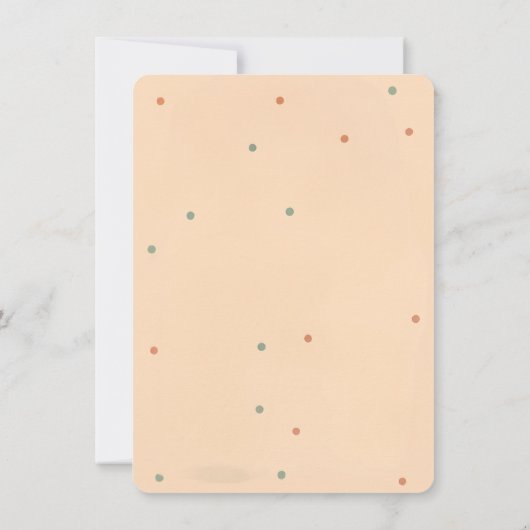 かわいい男女兼用パステルボバティーベイビーシャワー 招待状 (裏面)