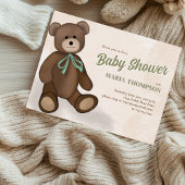 かわいい男女兼用ベビーシャワー招待状 ポストカード