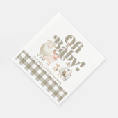 かわいい男女兼用ベビー農園動物ベビーシャワー スタンダードランチョンナプキン (角)