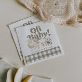 かわいい男女兼用ベビー農園動物ベビーシャワー スタンダードランチョンナプキン