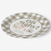 かわいい男女兼用ベビー農園動物ベビーシャワー ペーパープレート (アングル)