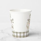 かわいい男女兼用ベビー農園動物ベビーシャワー 紙コップ (左)