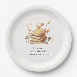 かわいい男女兼用ボホブックマウス赤ちゃんシャワー ペーパープレート
