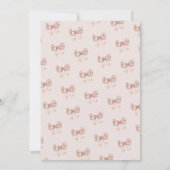 かわいい男女兼用リボン赤ちゃんシャワー 招待状 (裏面)