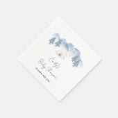 かわいい男女兼用冬のシロクマ赤ちゃんシャワー スタンダードカクテルナプキン (角)